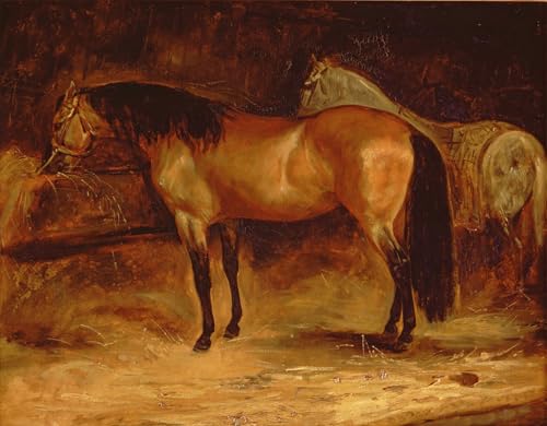 Affiche impression cheval bai Géricault pour salon chic