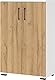 Germania Aktenschrank 4247-559 GW-Profi, in Weiß/Grandson-Eiche-Nb., mit Metallgriffen, 80 x 123 x 40 cm (BxHxT)