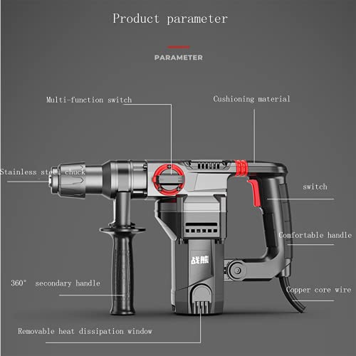 SXTYMV Bohrhämmer Schlagbohrmaschine Abbruchhammer Hammerbohrer Elektrohammer Elektropickel Hochleistungs-Schlagbohrer Elektrobohrer Haushalts-Multifunktions – Bild 4