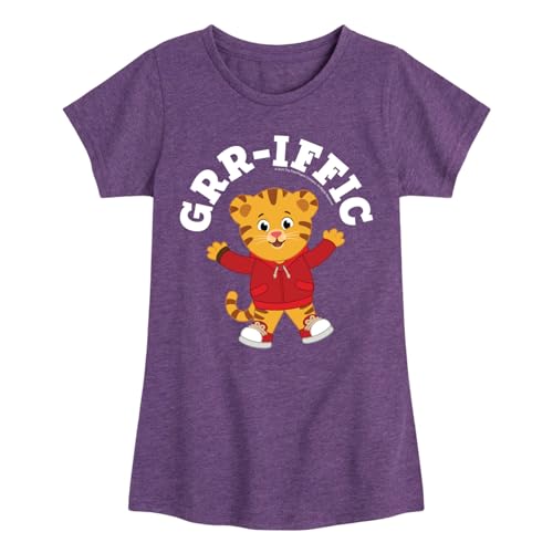 Daniel Tiger - Grrific Daniel Tiger - Girls Toddler and Youth Fitted Short Sleeve Tee