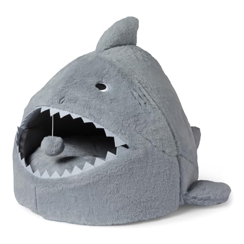 Amazon Basics Katzenhaus in Haifischform, Grau