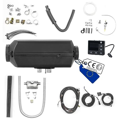 Autoterm Air 4D 4KW 12V Diesel Standheizung Luftheizung Lufterhitzer mit OLED - Bedienteil PU-27 und leiser Kraftstoffpumpe für KFZ Auto PKW LKW Wohnmobil Campervan Boot