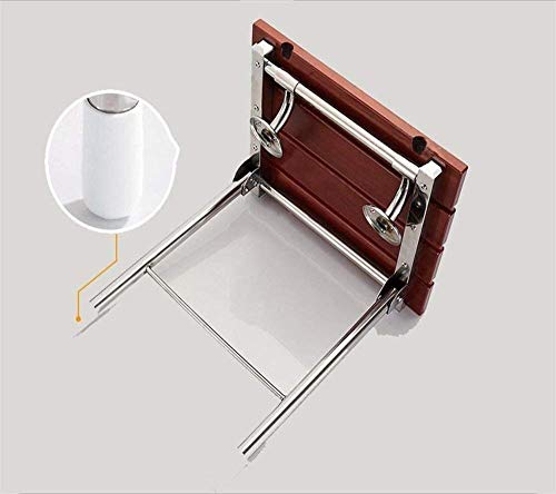 Asientos de ducha de pared plegables de madera para baño 5