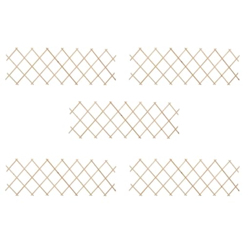 vidaXL 5X Bois de Sapin Clôture à Treillis Panneau de Clôture Barrière de Jardin Plate-Bande Allée Arrière-Cour Extérieur 180x60 cm