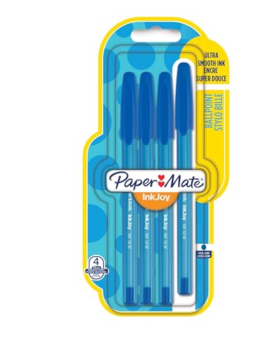 Paper Mate 1956711 Inkjoy 100 Fineliner Pen - Blue (Pack Of 4)