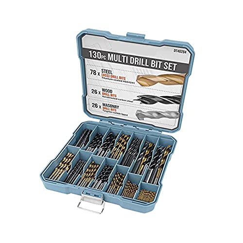 Juego de brocas para piedra HSS para madera, 99/130 piezas, brocas de metal HSS para decoración del hogar, taladrar en metal, plástico, madera para mediciones métricas