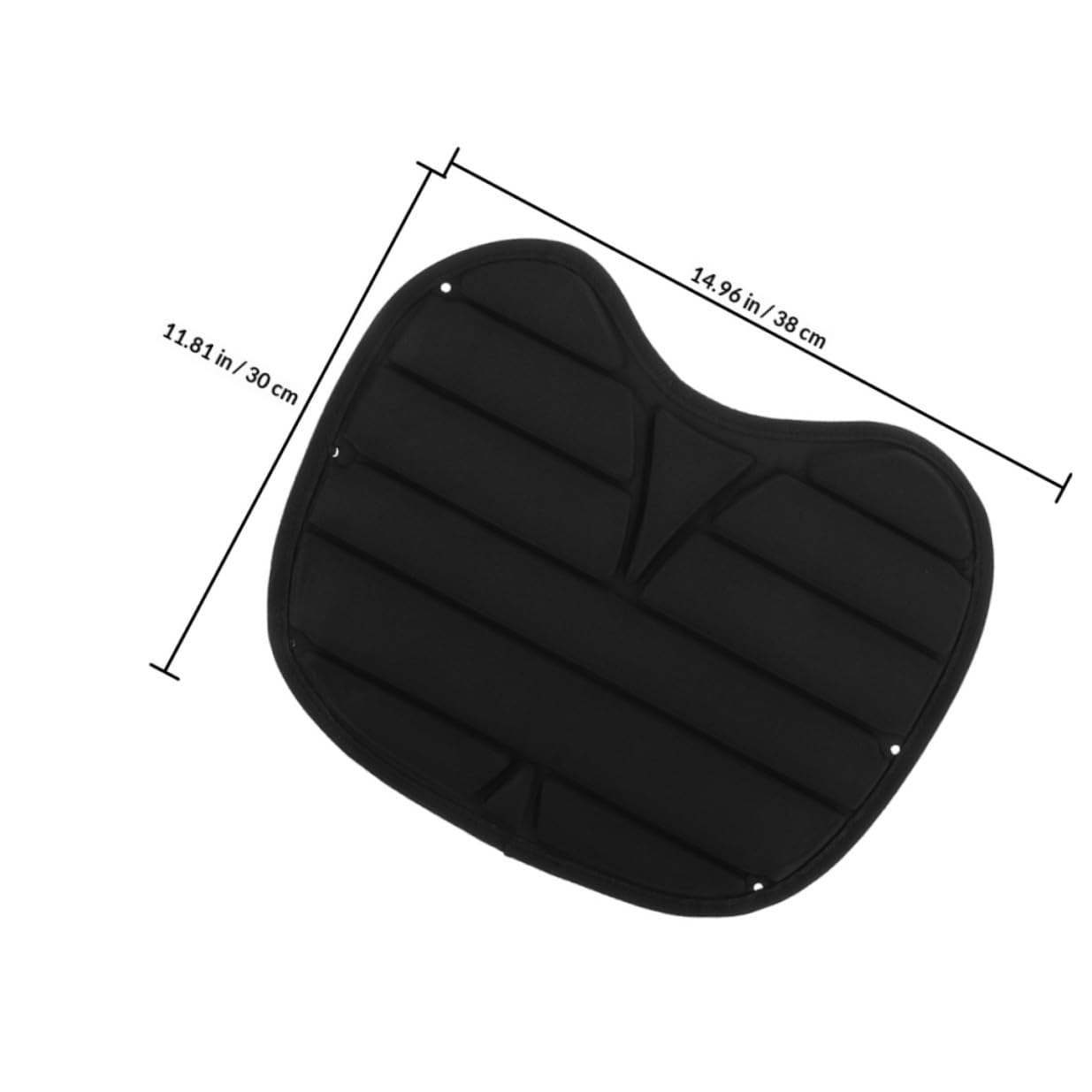 2 Stück-Pack Atmungsaktive Rückenlehnenpolster aus Schwamm für Kajak mit Ergonomischem Design Bequemes Sitzkissen für Outdoor Kajakfahrten in Schwarz