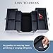 FRENESSA Makeup Train Case Makeup Organizer Box Portable Cosmetic Travel Case with Lock 4 Trays Aluminum Hard Vanity Box Make Up Artist Nail Beauty Storage Organizer Cosmetic Suitcase Bright Silver