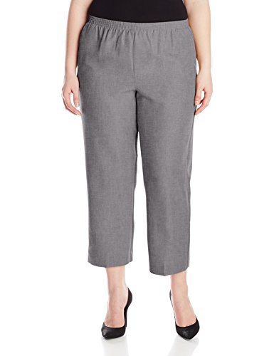 Alfred Dunner Womens Plus Short Pant, Gray, 20W
