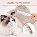 Cat Steam Brush for Shedding, 4 in 1 Rechargeable Steam Brush with Foldable Handle for Cats and Dogs, Pet Comb for Cats, Massage, Cleaning, Shedding & Combing All In One(COLOR:Pink)