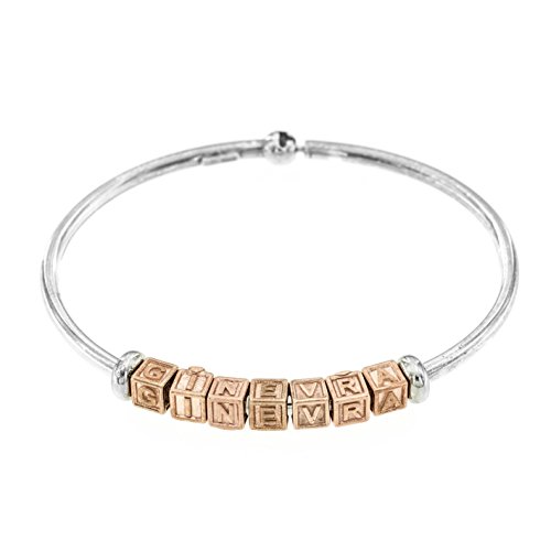 Broky & Co - Bracciale rigido con nome Ginevra in