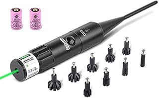 EZshoot Bore Sight Kit Bright Green Dot BoreSighter with Big Button Switch for .17 to .54 Caliber