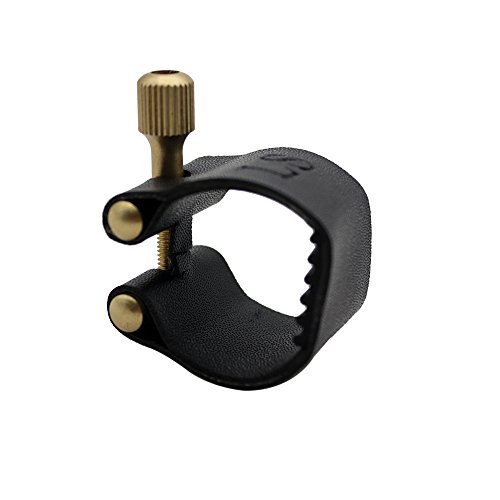 image for Andoer Alto Saxophone Ligature Fastener Compact Durable Artificial Lea