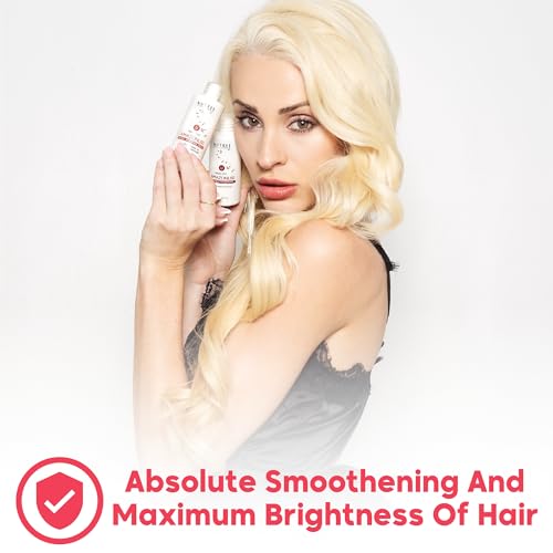 Brazilian Keratin Smoothing Blowout System for Dry, Damaged Hair - Formaldehyde-Free Three-Step Protein Treatment (Shampoo, Conditioner, 2.02 Fl Oz Each) - Thumbnail 4
