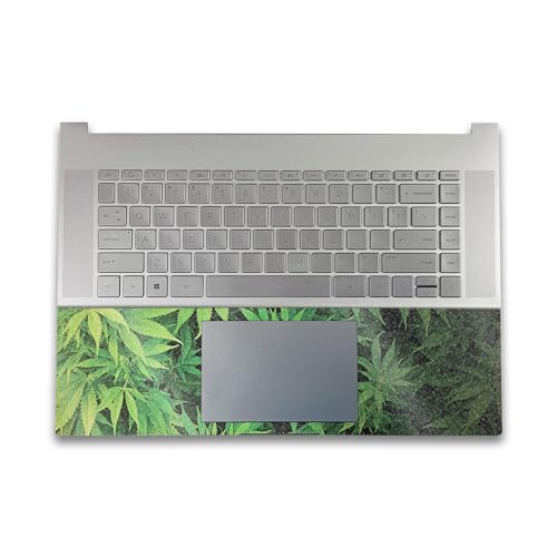 Image of Glossy Glitter Gaming Skin Compatible with HP Envy x360 16 inch (2023) - Weed - Premium 3M Vinyl Protective Wrap Decal Cover - Easy to Apply | Crafted in The USA by MightySkins