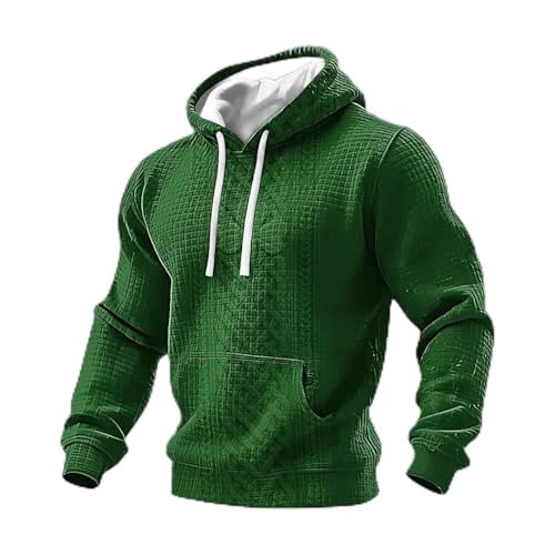 BXJX st patrick day shirts for men St Patricks Day Sweatshirt Men Lucky Clover Long Sleeve Pullover Irish Shamrock Hoodie Casual Holiday Shirts Pocket Green 2XL