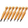Lasnten 7 Pcs Wood Carving Tools Set Linoleum Hand Wood Knife Chisels Flat V-shaped Half Round Angled Gouge Carving Kit for DIY Linocut Printmaking Woodblock