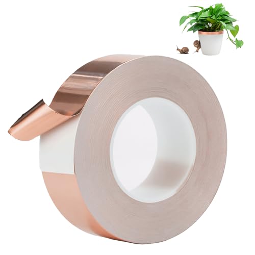 Preisvergleich Produktbild Meifiyu Kupferband Gegen Schnecken Hochbeet Schneckenschutz für Hochbeete Kupferband für Schnecken Schutz Pflanzen Copper Schneckenband Selbstklebendes Metall Tape,für Abwehr Snails 20m*15mm