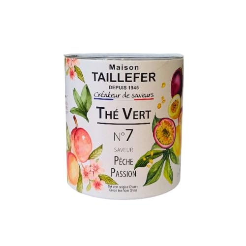 Maison Taillefer – Thé vert Pêche Fruits de la passion 60 g – N°7
