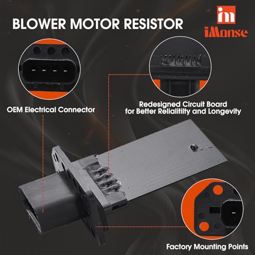 Image of HVAC Blower Motor Resistor - Compatible with Ford, Lincoln, Mercury Vehicles - Expedition, Escape, F150, F250, F350 Super Duty, Mustang, Mark LT, Mariner Replaces 3F2Z-18591-AA, YH-1715