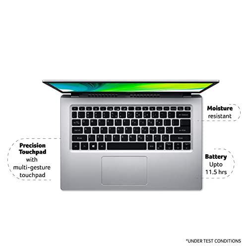 Image of (Refurbished) Acer Aspire 5 11th Gen Core i5 14-inch (35.56 cms) Full HD IPS Thin & Light Laptop- (8 GB /256GB SSD /1TB HDD /Windows 10 Home /Intel Iris Xe Graphics /Pure Silver /1.55 Kg), A514-54