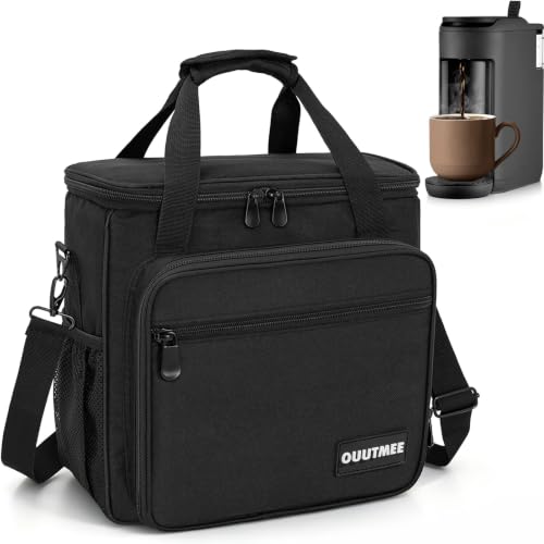 Image of Coffee Maker Carrying Bag Compatible with Keurig K-Mini Mate, Single Serve Coffee Brewer Portable Storage Bag with Extra Pockets, Storage Tote Case With Multiple Pockets for K-Cup