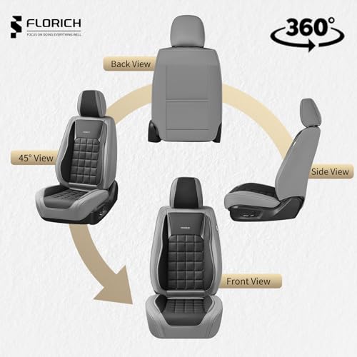 FLORICH Seat Cover, Car Seat Covers Front Set, Waterproof Leather Car Seat Protector, Front Seat Covers for Cars, Breathable Automotive Seat Covers Protector 2 Pack Fit for Most Cars Trucks SUV by FLORICH - Used condition - Image 8