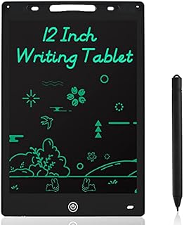 LCD Writing Tablet, 12 Inch Electronic Kids Drawing Board, Portable Graphics Pad with Lock Function, Reusable Message Memo Board for Home, School & Office