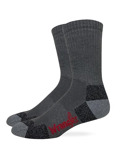 Wrangler All Terrain Gear Mens Ultra Dri Seamless Toe Crew Socks 2 Pair Pack