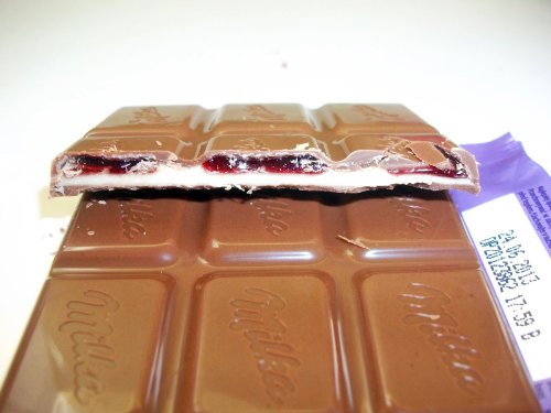 2 Pcs Milka Alpine Milk Chocolate Bars Vanilla Cherry Cream #TOP3