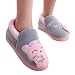 Dorical Despeje Mujeres Zapatos de algodonZapatillas de casa de Invierno Gato de...