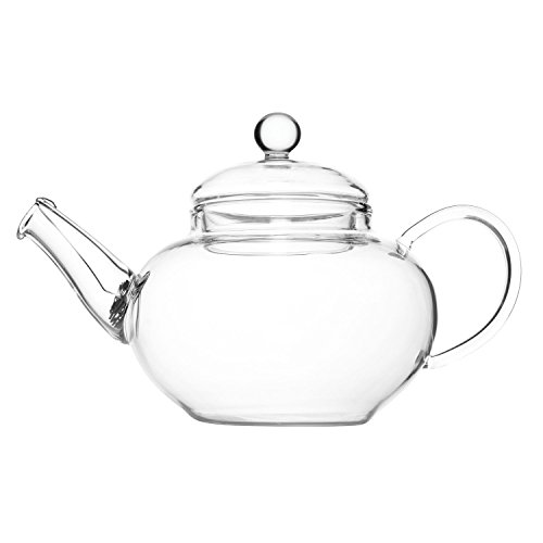 Devonshire Glass Teapot with Wire Coil Filter - 350ml Capacity (Ideal for 1 Cup) - Chiswick Tea Co