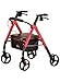 Nova Medical Star HD Lightweight Bariatric Folding Rollators (Red)