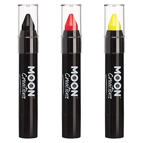 Face Paint Stick Body Crayon by Moon Creations | Germany Black Red Yellow Flag Set | 3.2g | For Kids, Adults, Fancy Dress, Festivals, Halloween, World Cup 2022 Cover