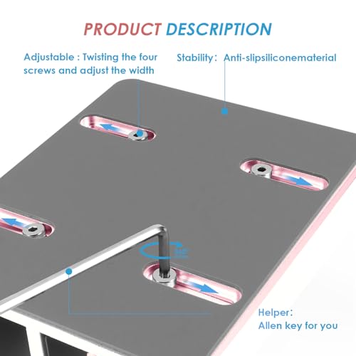 Soporte Vertical Ajustable para Laptop Toddmomy Rosa miniatura 7