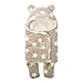 Gigoteuse d'Emmaillotage Couverture Bébé Naissance Nourrissons Emmaillotage avec Pieds Séparé Bébé Fille Nids d'ange Sac de Couchage,65*75cm,Beige,