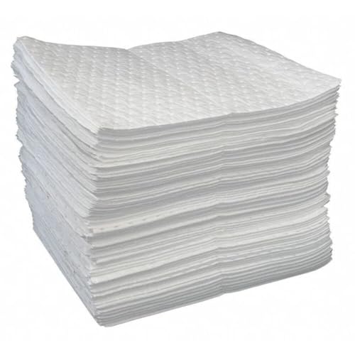 Image of Oil-Dri Sorbent Pad, 19 gal, 15 in x 19 in, Oil, White, 100 PK L90811-1 Each