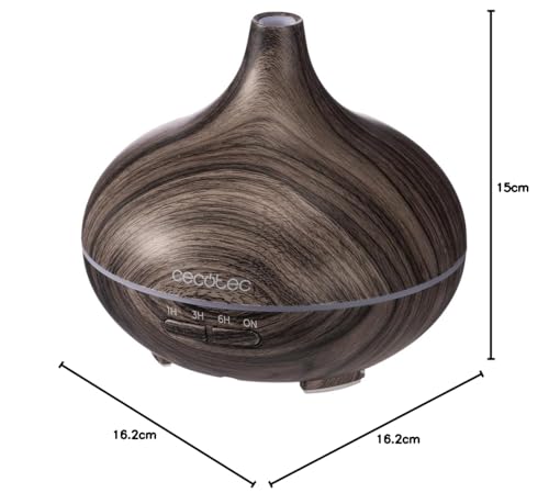 Miniatura 11 de Cecotec Humidificador Ultrasónico Con Difusor De Aromas Pure Aroma 300 Yin Grey. Depósito De Hasta 300ml, 7 Colores Led Ajustables, Temporizador 10h, Ultrasilencioso, Función De Aromaterapia