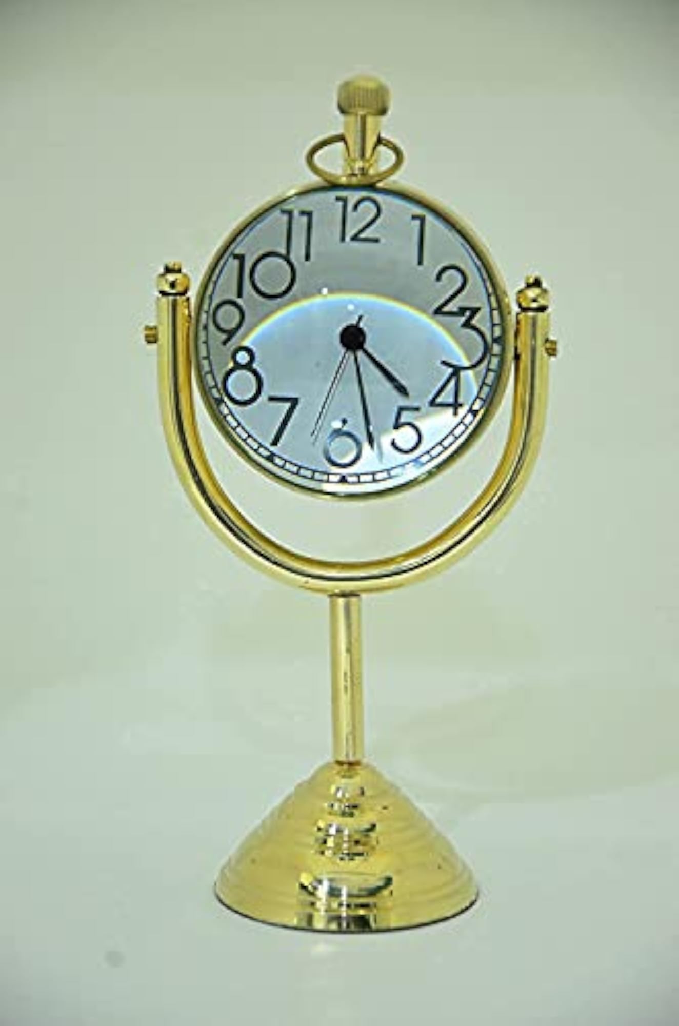 Brass Clock Desk & Table Clock with Globe Style