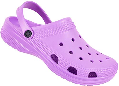 Sandália Chinelo Babuche Conforto Ajustável Tipo Croc Baixa (33/34, Roxo)