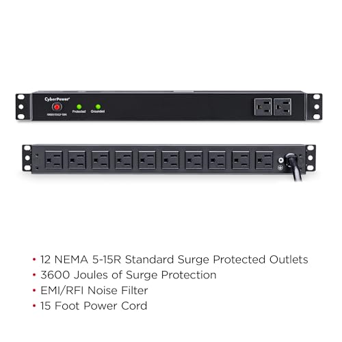 CyberPower RKBS15S2F10R Rackbar Surge Protector - image 4