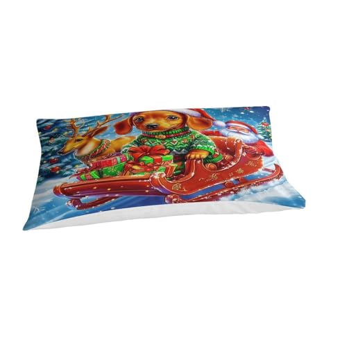 Noël Parure de Lit Microfibre Sans Repassage et Zip Caché 135x200