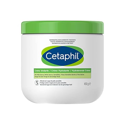 Cetaphil Crema Idratante Viso e Corpo, per Pelle Secca, Sensibile e Danneggiata, Idrata Fino a 48 Ore, Formula Arricchita, Senza Profumo, Formato 450g