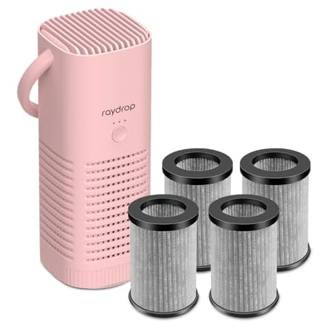 raydrop Portable Mini Air Purifier with 1-Year Pack HEPA Replacement Filter Cover