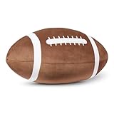 Amazon Basics NFL Football Américain Peluche Coussin, Jouet Oreiller Peluche Style Sport pour Lit ou Canapé, Décoration Chambre Enfant, Marron
