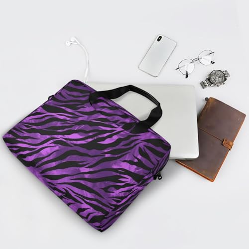 Maletín para laptop 15.6" con asa y correa violeta negro miniatura 7