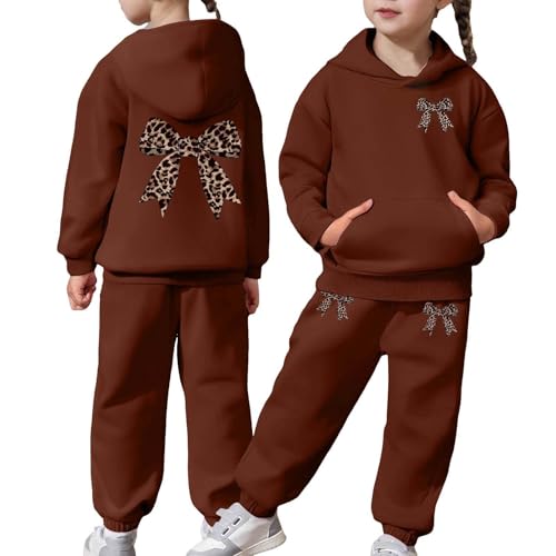 Sudadera con capucha térmica infantil para niña y conjunto deportivo de manga larga