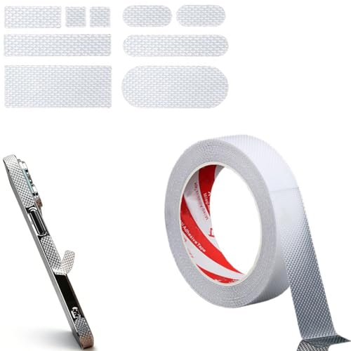 Image of Phone Case Grip Tape Non-Slip Rubber Grips Tape Strips Adhesive Sticker Patches for iPhone Case Back iPad Tablet Frame Cases Laptop Surface Gaming Controller Mouse DSLR Camera TV Remote Control