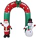 Crystally Navidad Papá Noel Papá Noel Hinchable con LED Brillantes Decoración para...