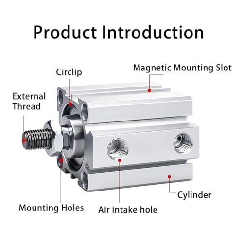 Cylindre pneumatique ultra-fin SDA résistant pour outillage de précision - 5